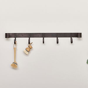 Large Rustic Iron Wall Hook Storage Rack 