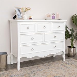 Large White Chest of Drawers - Victoria Range Large White Chest of Drawers - Victoria Range
