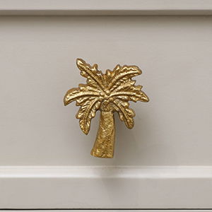 Antique Gold Palm Tree Drawer Knob