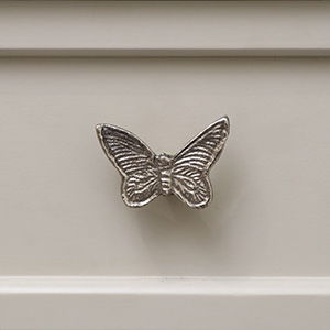 Silver Butterfly Drawer Knob