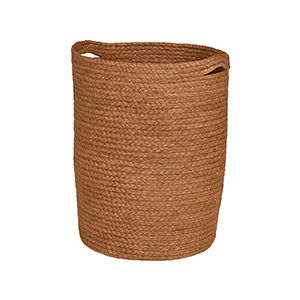 Medium Brown Rustic Laundry Storage Basket - 54cm