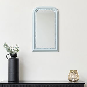 Misty Blue Arch Wall Mirror 70cm x 40cm