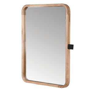 Natural Wooden Edged Wall Mirror