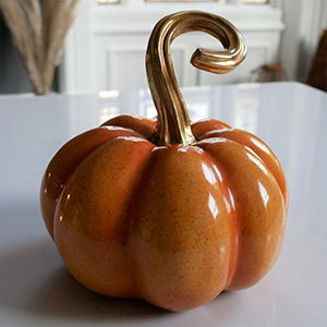 Orange & Gold Pumpkin Ornament
