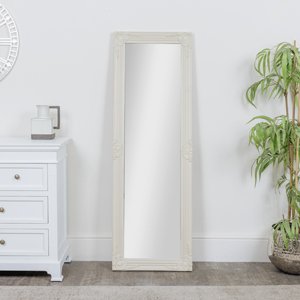 Ornate Tall Taupe Wall / Leaner Mirror 142cm x 47cm