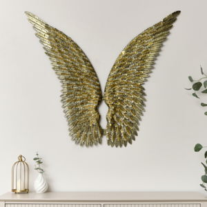 Pair of Large Antique Gold Angel Wings