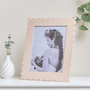 Large Pink Scalloped Portrait Photo Frame - 8x10