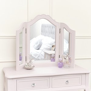 Pink Tabletop Triple Vanity Mirror - Victoria Pink Range