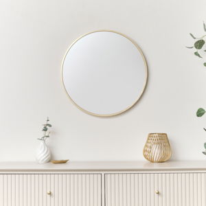 Round Gold Wall Mirror - 50cm x 50cm