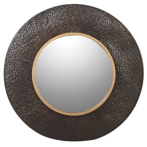Round Hammered Wall Mirror 80cm x 80cm