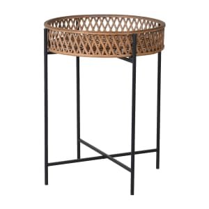 Round Rattan Tray Table