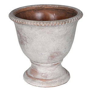Round Rustic Urn Styled Ceramic Planter Pot - 19cm