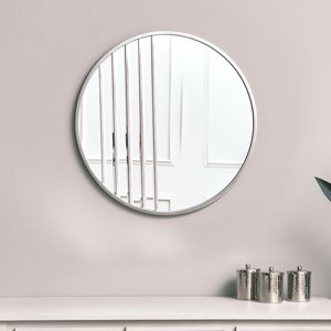 Round Silver Art Deco Mirror 60cm x 60cm