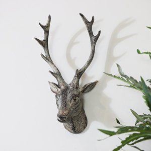 Rustic Wall Mounted Metal Stag Head