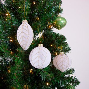 Set Of 3 Frosted Pink Baubles - 10cm