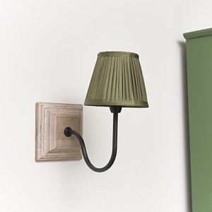 Small Olive Green Pleated Lamp Shade