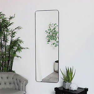 Tall Black Wall / Floor / Leaner Mirror 47cm x 142cm