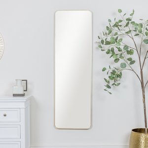 Tall Gold Curved Framed Wall / Leaner Mirror 145cm x 45cm