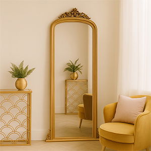 Tall Gold Ornate Vintage Wall / Leaner Mirror 80cm x 180cm