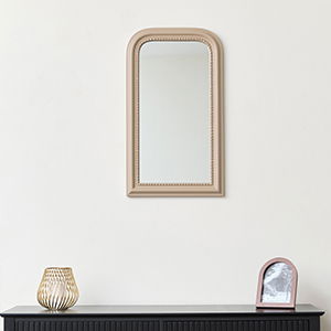 Taupe Grey Arch Wall Mirror 70cm x 40cm