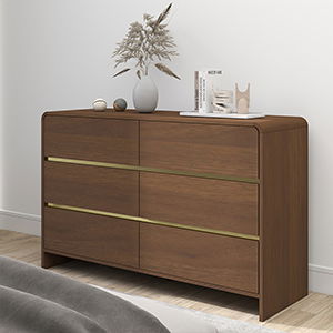 Walnut Brown 3 Drawer Chest of Drawer - Meridian Walnut Range