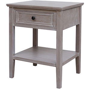 Wooden One Drawer Bedside Table